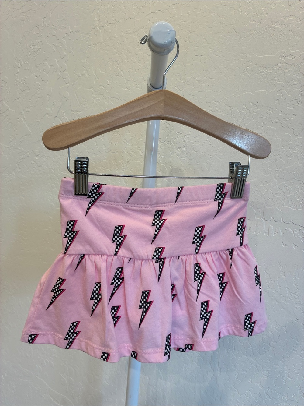 Chaser Pink Lightning Bolt Ruffle Skirt